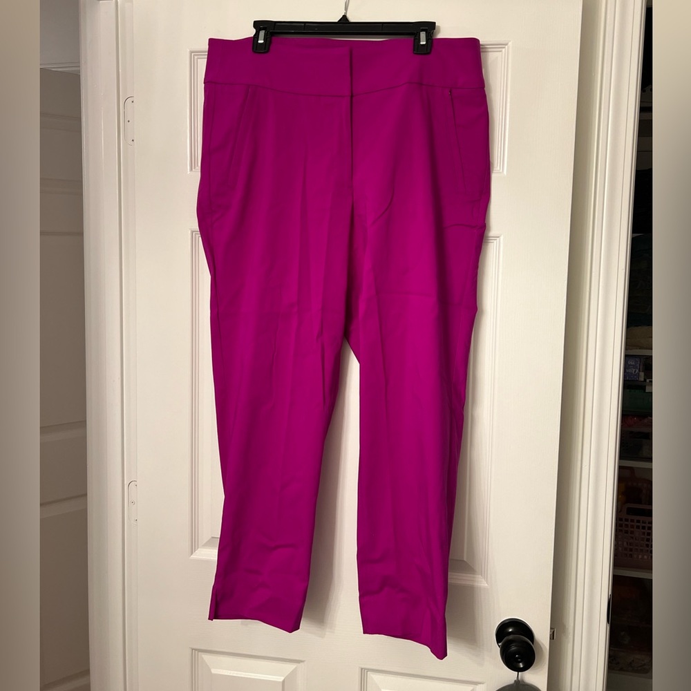 Lane Bryant Magenta Crop Pants